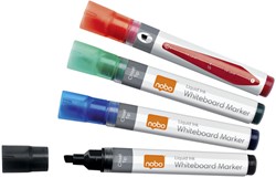 Marqueur tableau blanc Nobo Liquid ink biseau 4mm assorti 4 pièces