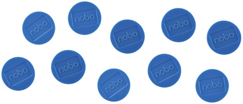 Aimant Nobo 32mm bleu 10 pièces-2