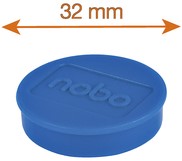 Aimant Nobo 32mm bleu 10 pièces-1