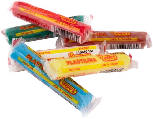 Boetseerklei Jovi plastalina 15gr standaard kleuren assorti 6 stuks-2