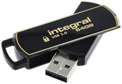Clé USB 3.0 Integral Secure 360 USB-A 64Go noir
