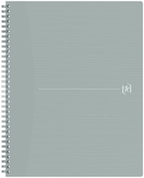 Cahier spirale Oxford Origin A4+ ligné 140 pages 80g gris
