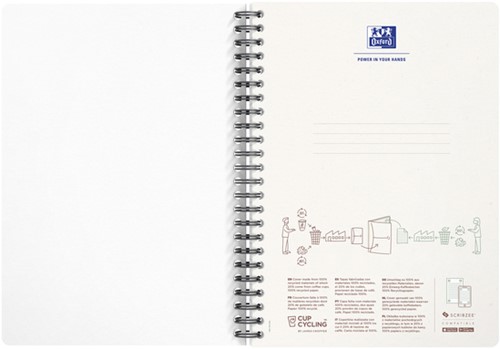Cahier spirale Oxford My Rec'Up A5 ligné 180 pages 80g assorti-5