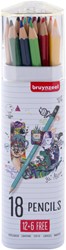Crayon de couleur Bruynzeel set 18 couleurs