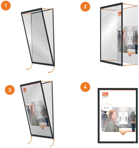 Porte-affiche clipsable Nobo Impression Pro A4 noir-6