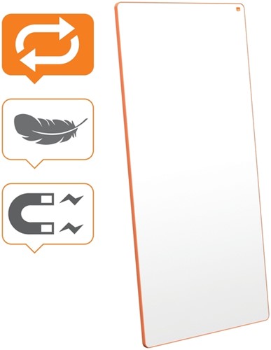 Whiteboard Nobo Move & Meet 90x180cm oranje-2