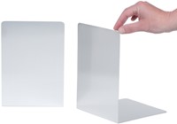 Serre-livres MAUL aluminium 16x15x21cm jeu 2 pièces argent-1