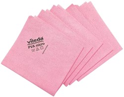 Lavette microfibre Vileda Pro rouge 5 pièces