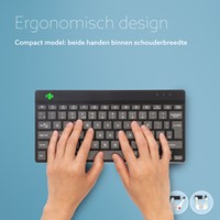 Clavier ergonomique compact R-Go Break QWERTY sans fil noir-2