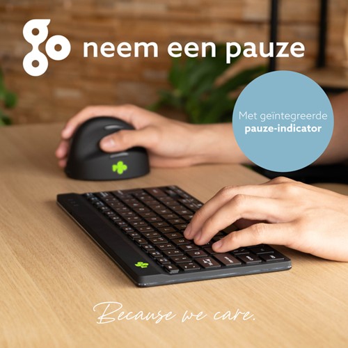 Clavier ergonomique compact R-Go Break QWERTY sans fil noir-3