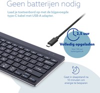 Clavier ergonomique compact R-Go Break QWERTY sans fil noir-2