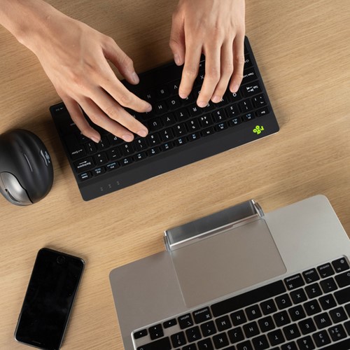 Clavier ergonomique compact R-Go Break QWERTY sans fil noir-4