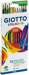 Crayon de couleur Giotto Stilnovo assorti 12 pièces