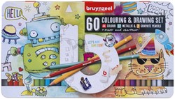 Set dessin Bruynzeel Creatives jeune artiste boîte 60 pièces