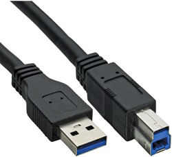 Câble inLine USB-A USB-B 3.0 Mâle 1,5m noir