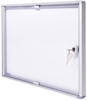 Vitrine murale intérieur MAULextraslim tableau blanc 2x A4 avec serrure-2