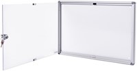 Vitrine murale intérieur MAULextraslim tableau blanc 2x A4 avec serrure-1