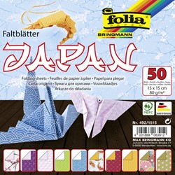 Papier à plier Folia Japan 50 feuilles assorti