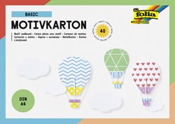 Fotokarton Folia A6 40vel met basisdesigns assorti