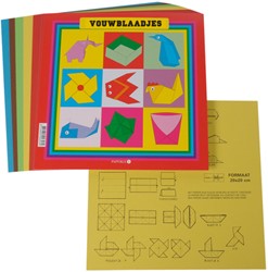 Carton à plier carré 20x20cm 65g assorti 90 feuilles