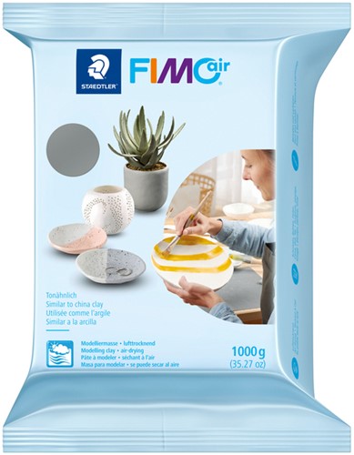 Boetseerklei Staedtler Fimo air 8101 1000 gram grijs