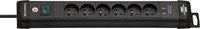 Multiprise Brennenstuhl Premium 6 prises 2 USB H05VV-F 3G1,5 3m noir  FR/BE