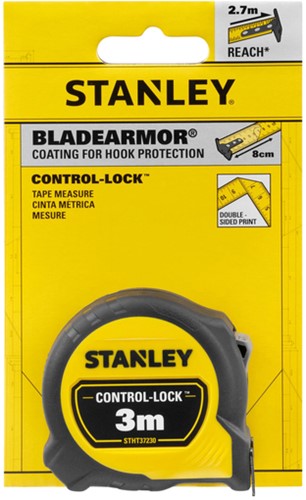 Mètre ruban Stanley Control-Lock 3 mètres 19mm