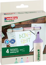 Surligneur edding 24 EcoLine pastel assorti set 4 pièces
