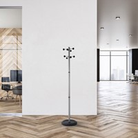 Portemanteau BRASQ Monaco sur pied argenté/noir-1