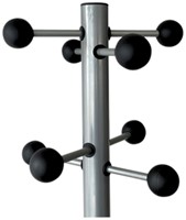 Portemanteau BRASQ Monaco sur pied argenté/noir-2