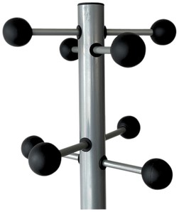 Portemanteau BRASQ Monaco sur pied argenté/noir-2