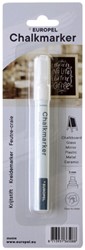 Marqueur craie Europel 3mm blanc blister 1 pièce