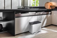 Poubelle à pédale EKO Essential Recycler Tri sélectif 2x 22L inox-3