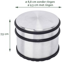 Butoir de porte BRASQ inox avec anneau en caoutchouc-3