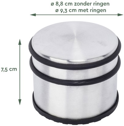Butoir de porte BRASQ inox avec anneau en caoutchouc-3