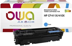 Cartouche toner OWA alternative pour HP CF411X bleu