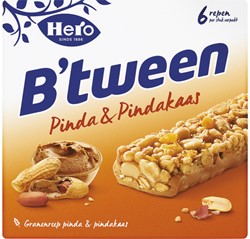 Barre de céréales Hero B'tween cacahuètes 6 paks barre 25g