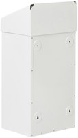 Poubelle à clapet Vepa bins 50L métal blanc-2