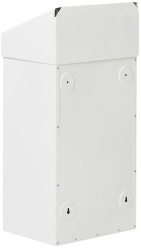 Poubelle à clapet Vepa bins 50L métal blanc-2