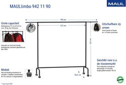 Vestiaire mobile MAULlimbo 156x126(220)x50cm avec bras latéraux