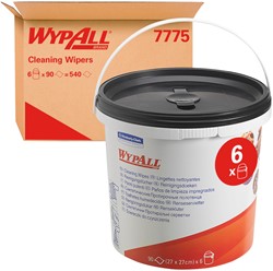 Lingettes nettoyantes WypAll PowerClean 7775 seau 1 épaisseur 6x 90 feuilles verts vert