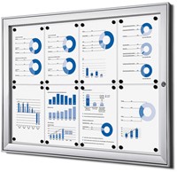 Vitrine d'affichage Quantore Luxe 8x A4 argent