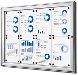 Vitrine d'affichage Quantore Luxe 8x A4 argent