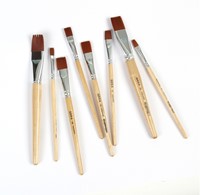 Pinceaux Qrea poil synthétique set 3 largeurs-4