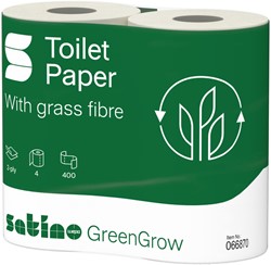 Papier toilette BlackSatino MT1 GreenGrow 066870 2 épaisseurs 4x 400 feuilles naturel
