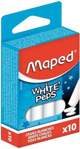 Craie tableau noir Maped White'Peps boîte 10 pièces blanc-2