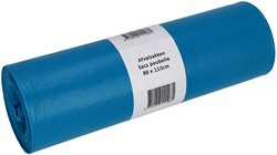 Sac poubelle Cleaninq 80x110cm LDPE Recycled T60 140L bleu rouleau 20 pièces