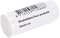 Sac poubelle Cleaninq 50x55cm HDPE T15 25L transparent rouleau 50 pièces
