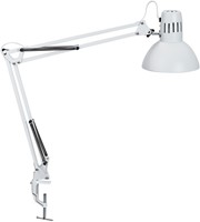 Lampe de bureau MAULstudy pince sans LED E27 blanc