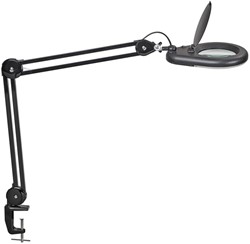 Lampe loupe MAULviso LED pince noir